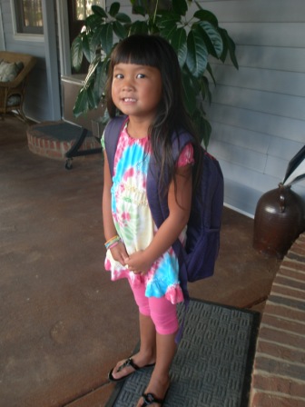 Kasen leaving for first day of 1st grade